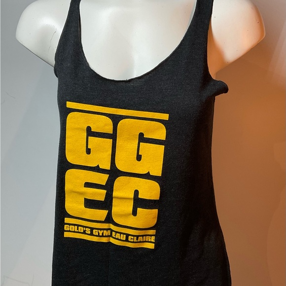 Gold's Golds Gym Womens Size Small S Black Tank Top Shirt Soft Logo Workout - Picture 1 of 7